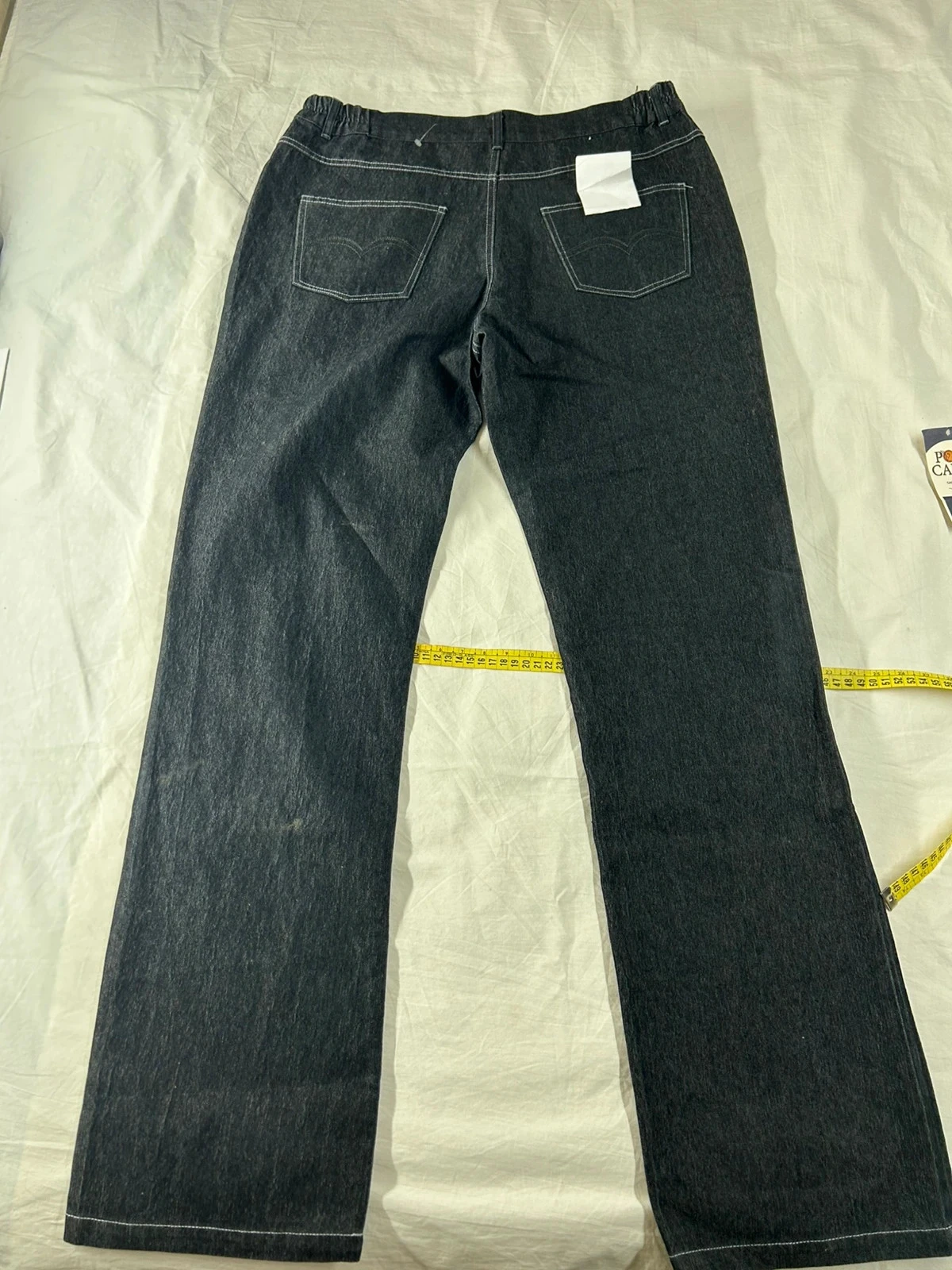Calça jeans reta preta pom’cajou tamanho 46 nova – photo 14